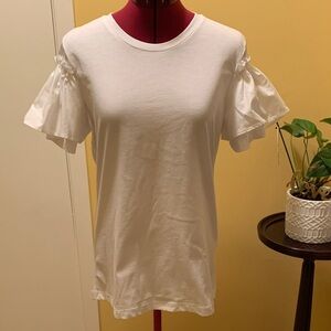 Imperial SHORT SLEEVE T-SHIRT WITH RUFFLES